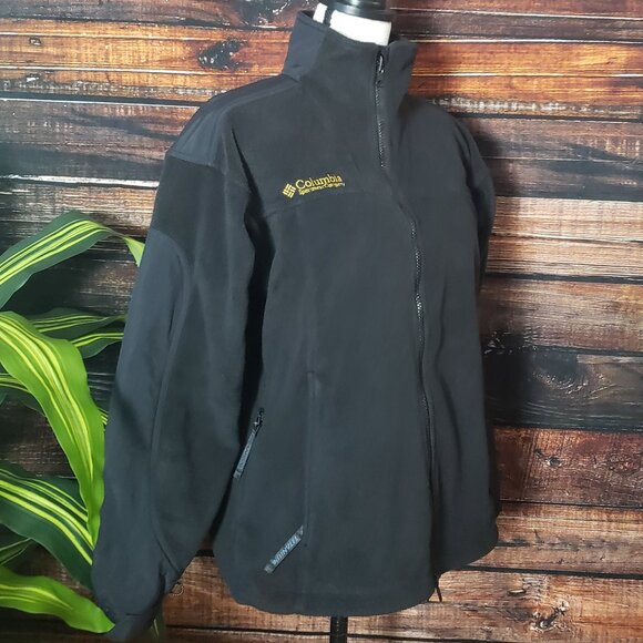 Columbia Vintage Titanium Fleece Jacket Black Full Zip Small - Picture 3 of 11